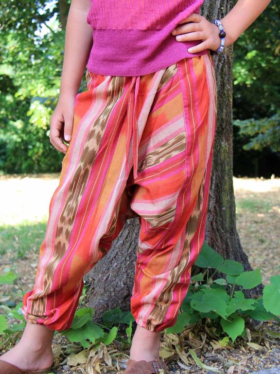 Harem Pants Colorati Cotone Pantaloni Patchwork Unisex - Stile Hippie, Comodi, Elasticizzati In Vita, Ideali Per Festival E Tempo Libero Scarpa Frau - Foto 7