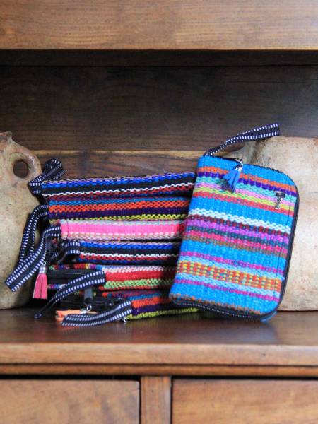GURU SHOP Portafoglio In Tessuto Ethno – Unisex, Fatto A Mano In Nepal, Cotone 100%, 8x12 Cm, Multicolore, Ideale Come Borsetta O Porta Cuffie - 4