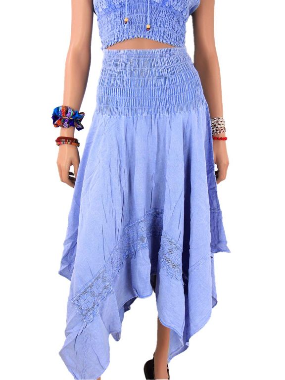 Asymmetrischer Gipsy Rock lang Scarlett.
