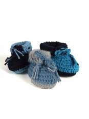 Newborn knit booties Monk.