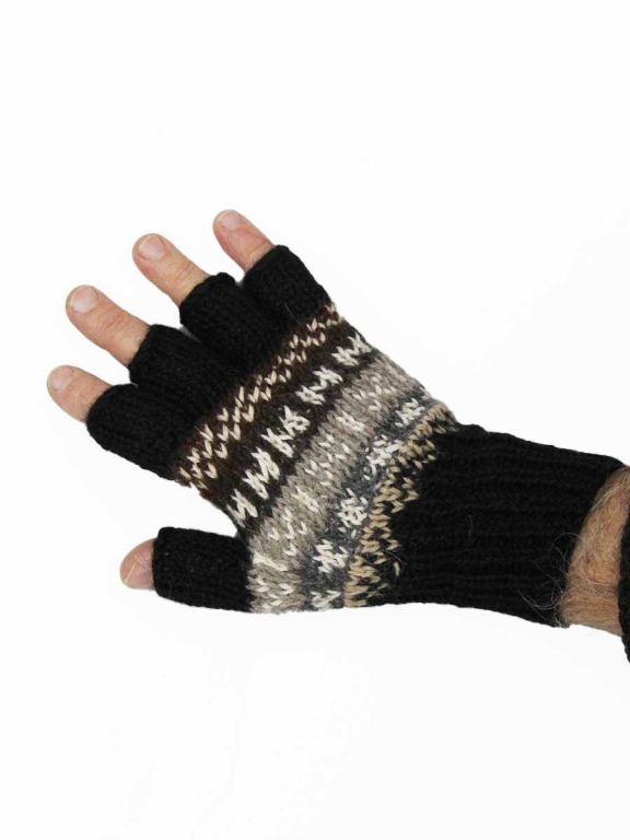 Lotto Di 12 Guanti Unisex In Lana Di Alpaca Senza Dita, Leggeri, Caldi, Morbidi, Delicati, Accoglienti, Traspiranti, Guanti Caldi Guanti Etnici Design Lama - Italia - Foto 7