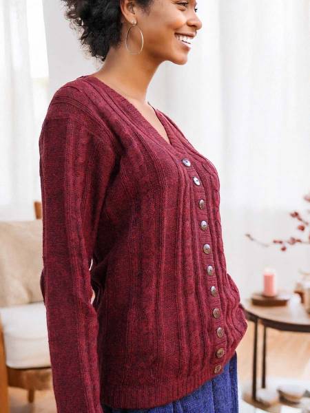 Cardigan alpaca donna Aretha