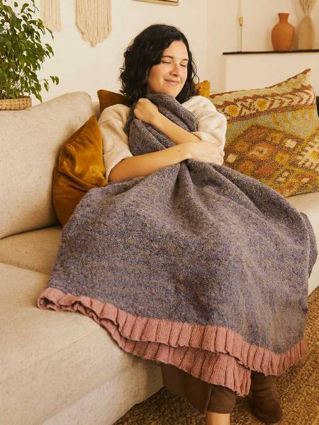 Coperta etnica in lana d'alpaca Leslie