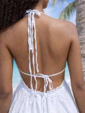 Robes blanches femme en coton naturel Gipsy.
