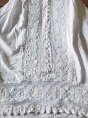 Robe blanche courte dentelle Zefira.