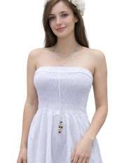 Robe sans bretelles en coton péruvien Reina.