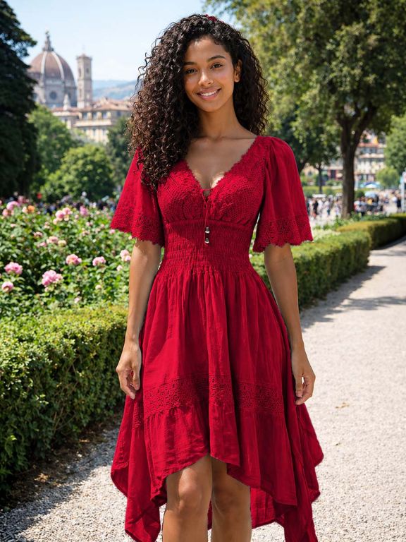 Vestito elegante estivo Sora scollo a V