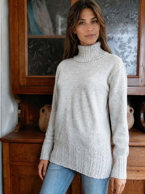 Maglione collo alto donna Orietta in baby alpaca